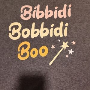 The Home T Gray Bibbidi Bobbidi Boo Graphic Tee Medium 18 PTP GUC